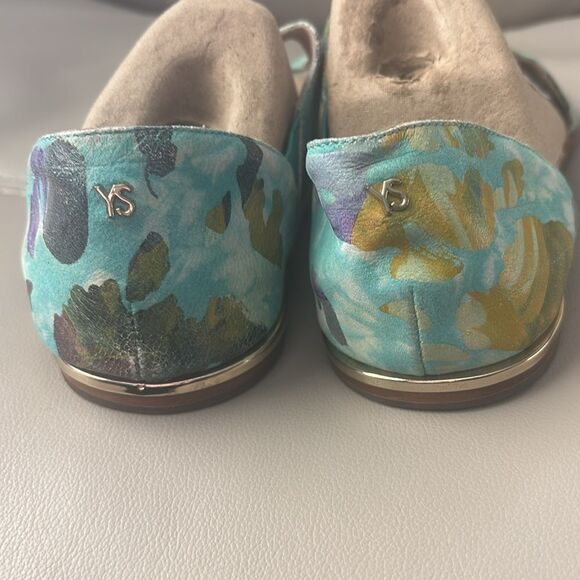 Yosi Samra Casey Crossover Blue Watercolor Sandals - Picture 2 of 3